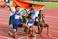 Vithya Ramraj Asian Games 2026 mixed 4x400m relay silver medal celebration