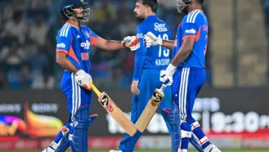2nd T20I India vs Afghanistan Sanju Samson and Abhishek Sharma during India’s seven-wicket win
