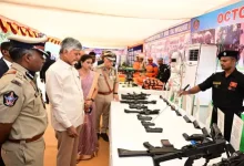 Chandrababu Naidu speaks about law and order, investment and development at the Andhra Pradesh Police Commemoration Day event in Mangalagiri.