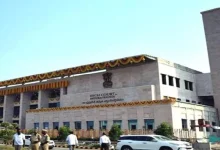Andhra Pradesh High Court judges take oath during a ceremony