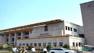 Andhra Pradesh High Court judges take oath during a ceremony