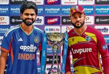 India vs West Indies 5th T20I at M. Chinnaswamy Stadium in Bengaluru abandoned due to rain with India at 118 for 5.
