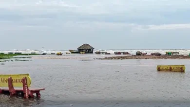 Indian Coast Guard rescue operation for the stranded Sigma Pearl cargo ship near the Andhra Pradesh coast.