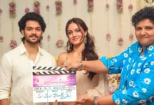 Medha Meka and Jai Jasti in the first-look poster of Telugu romantic comedy #MythriInLove