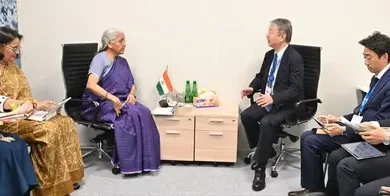 Nirmala Sitharaman discusses India-Japan clean energy cooperation and investment with JBIC Governor Kazuhiko Amakawa
