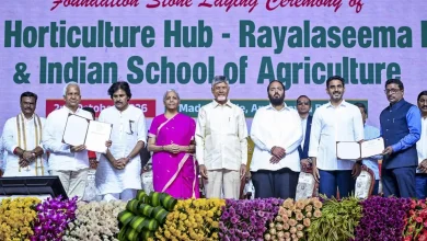 Chandrababu Naidu at Rayalaseema Global Horticulture Hub foundation stone ceremony