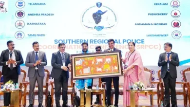 Telangana police coordination meeting addressed by Chief Minister A. Revanth Reddy at the Hyderabad ICCC.