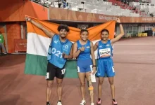 Simran Sharma wins gold and Tejalben Damor takes bronze in the women’s 200m T12 at the Asian Para Games 2026.