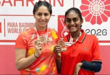 Thulasimathi Murugesan and Manasi Joshi win Women’s Doubles SL3-SU5 gold at the Asian Para Games 2026.