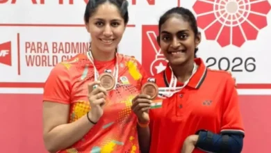 Thulasimathi Murugesan and Manasi Joshi win Women’s Doubles SL3-SU5 gold at the Asian Para Games 2026.