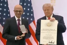 Donald Trump honours Satya Nadella, Elon Musk, Sergey Brin, Jensen Huang, Lisa