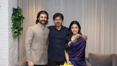 Vijay Deverakonda and Rashmika Mandanna meeting Tamil Nadu Chief Minister Thalapathy Vijay