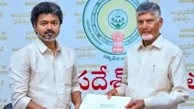 Vijay’s presence creates a buzz in Vijayawada… What happened at the meeting between the two Chief Ministers? Discussion on the Godavari–Cauvery river-linking project!”